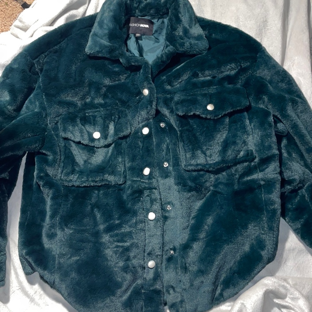 Emerald green jacket.